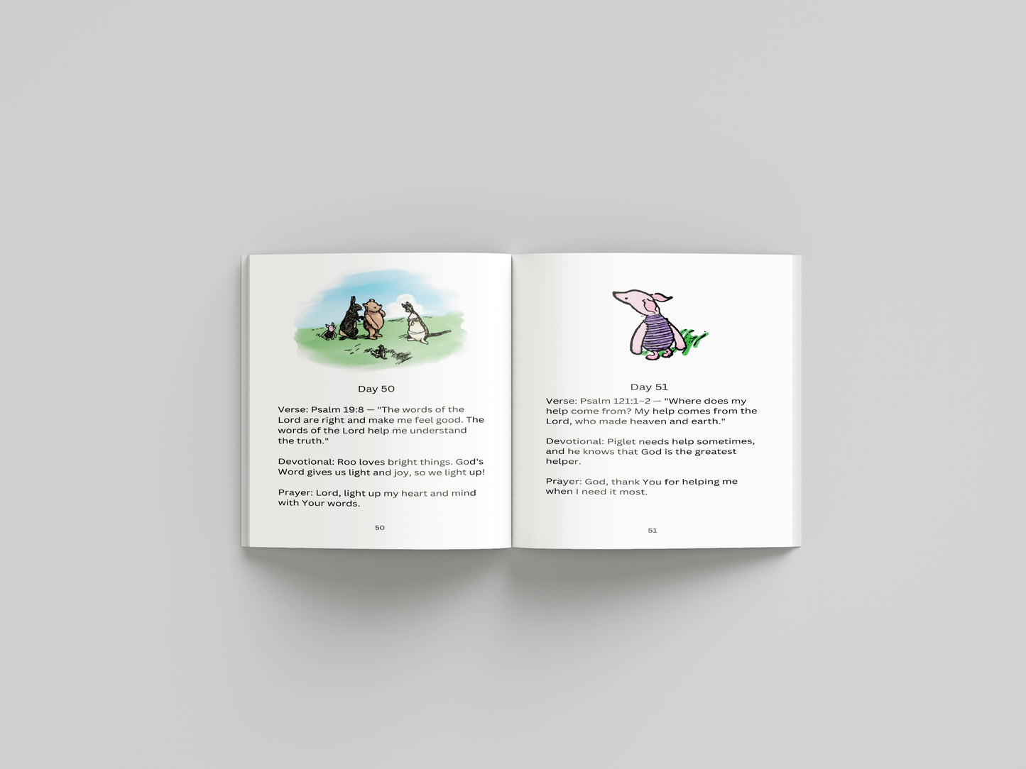 Winnie the Pooh Fun Bible Devotional 90 days through Psalms Volume 1 (PaperBack)